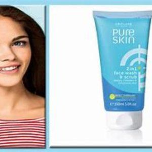 Oriflame PURE SKIN 2 in 1 face wash and scrub